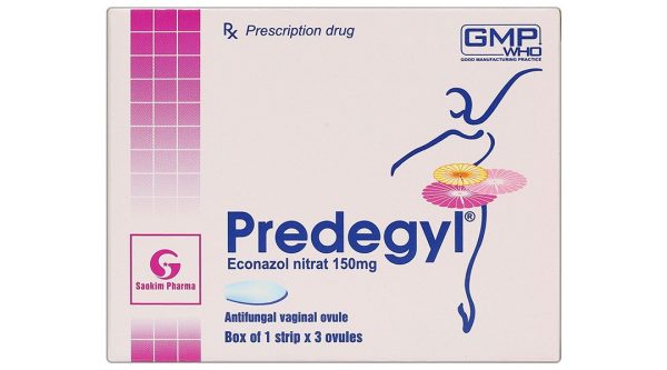 Viên đặt âm đạo Predegyl 150mg điều trị các bệnh viêm âm đạo do nấm (1 vỉ x 3 viên)
