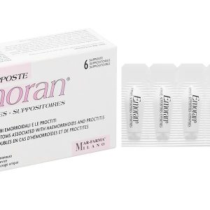 Viên đặt Supposte Emoran hỗ trợ giảm các triệu chứng của bệnh trĩ hộp 6 viên