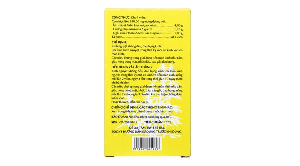 Viên Ích Mẫu OP.CIM trị kinh nguyệt không đều, đau bụng kinh (2 vỉ x 10 viên)