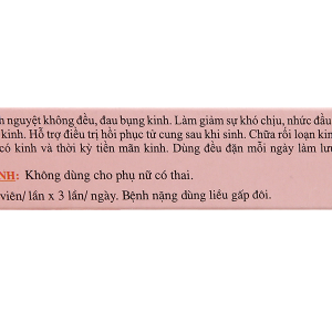 Ích Mẫu Traphaco trị kinh nguyệt không đều, đau bụng kinh (2 vỉ x 10 viên)