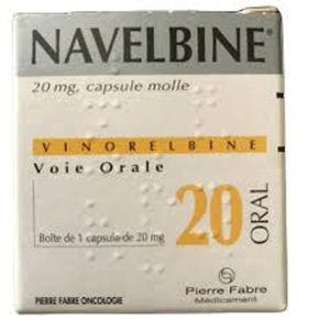 Navelbine 20 đơn điều trị liệu hoặc kết hợp hóa điều trị điều trị ung thư vú (1 vỉ x 1 viên)
