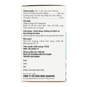 Diệp Hạ Châu Danapha tăng cường chức năng gan lọ 90 viên