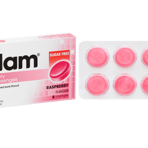 Viên ngậm kháng viêm Difflam vị quả mâm xôi giảm đau họng (1 vỉ x 8 viên)