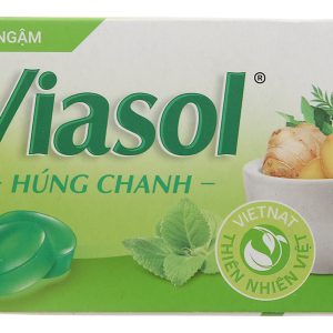 Viên ngậm Viasol Húng Chanh hỗ trợ giảm ho, đau rát họng hộp 100 viên