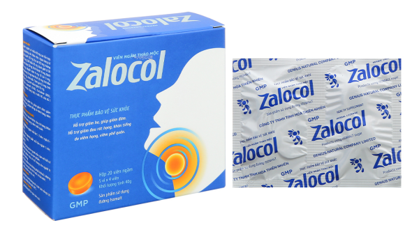 Viên ngậm thảo mộc Zalocol hỗ trợ giảm ho, giảm đờm hộp 5 vỉ x 4 viên
