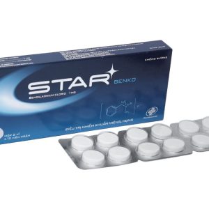Viên ngậm Star Benko 1mg trị nhiễm khuẩn đường miệng, họng (2 vỉ x 12 viên)