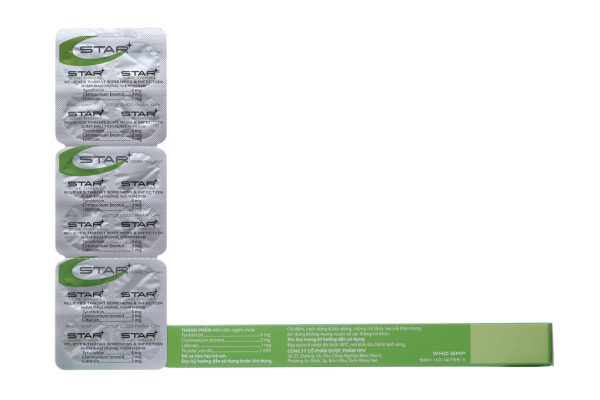 Viên ngậm Star Sore Throat kháng khuẩn, giảm đau họng (2 vỉ x 12 viên)