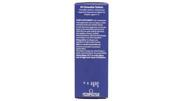 Viên nhai Vitabiotics Wellkid Multi-Vitamin tăng cường sức khỏe, đề kháng hộp 30 viên