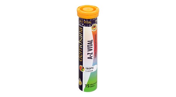 Viên sủi Demosana A-Z Vital vị trái cây hỗ trợ tăng đề kháng tuýp 15 viên