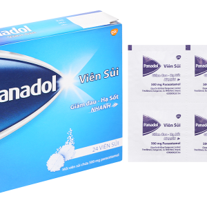 Viên sủi Panadol 500mg giảm đau, hạ sốt (6 vỉ x 4 viên)