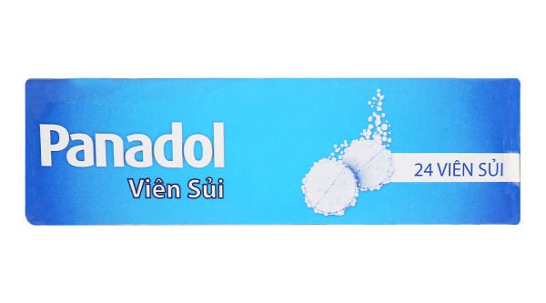 Viên sủi Panadol 500mg giảm đau, hạ sốt (6 vỉ x 4 viên)