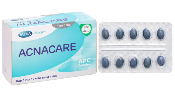 Acnacare hỗ trợ giảm mụn, viêm tuyến bã nhờn hộp 30 viên