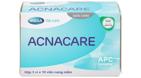 Acnacare hỗ trợ giảm mụn, viêm tuyến bã nhờn hộp 30 viên
