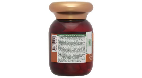 SpringLeaf Liquid Calcium Plus Vitamin D3 bổ sung canxi, vitamin D3 lọ 60 viên