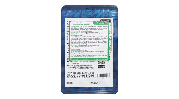Dầu cá Seedcoms DHA, EPA & DPA hỗ trợ cải thiện trí nhớ gói 30 viên