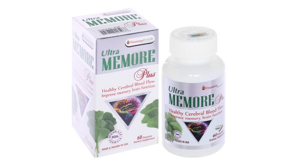 Ultra Memore Plus tăng cường hoạt động não, cải thiện trí nhớ chai 60 viên