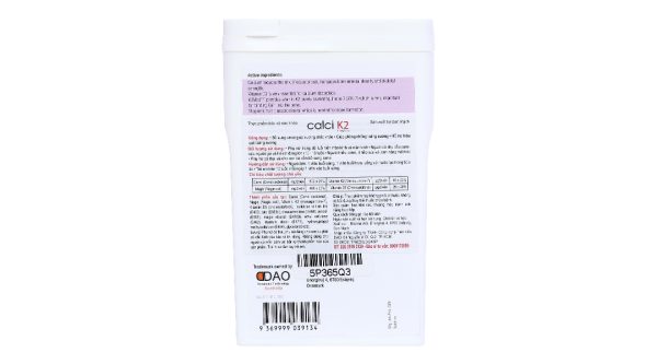 Calci K2 Strong bone bổ sung canxi, giúp ngừa loãng xương hộp 60 viên
