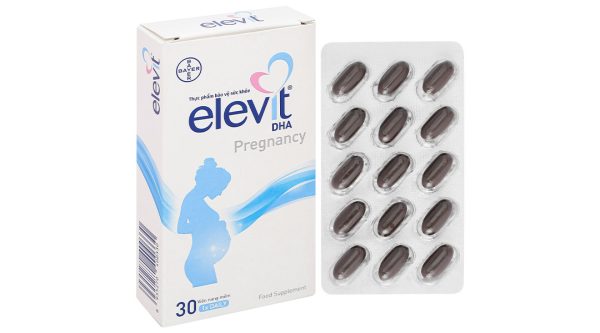 Elevit DHA Pregnancy bổ sung vitamin và khoáng chất cho mẹ bầu hộp 30 viên