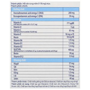 Elevit DHA Pregnancy bổ sung vitamin và khoáng chất cho mẹ bầu hộp 30 viên