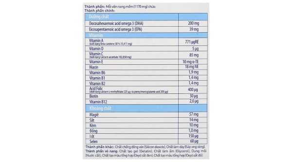 Elevit DHA Pregnancy bổ sung vitamin và khoáng chất cho mẹ bầu hộp 30 viên