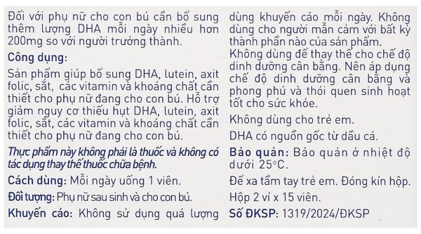 Elevit Breastfeeding bổ sung vitamin và khoáng chất cho phụ nữ sau sinh hộp 30 viên
