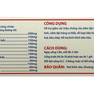 Đại tràng Tâm Bình hỗ trợ giảm viêm đại tràng hộp 60 viên