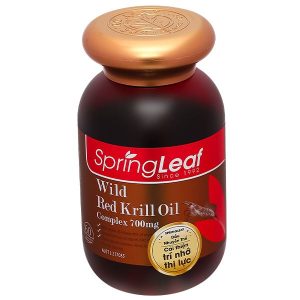 SpringLeaf Wild Red Krill Oil Complex 700mg giúp cải thiện trí nhớ, thị lực lọ 60 viên