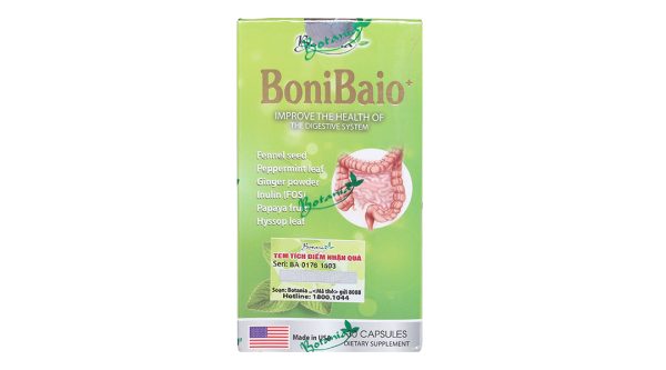 BoniBaio hỗ trợ giảm viêm đại tràng, ruột kích thích hộp 30 viên
