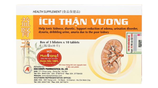 Ích Thận Vương hỗ trợ cải thiện chức năng thận hộp 30 viên