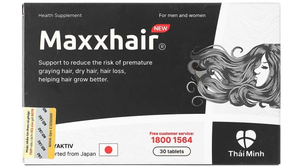 Maxxhair New giảm rụng, kích thích mọc tóc hộp 30 viên