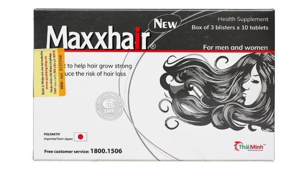 Maxxhair New giảm rụng, kích thích mọc tóc hộp 30 viên