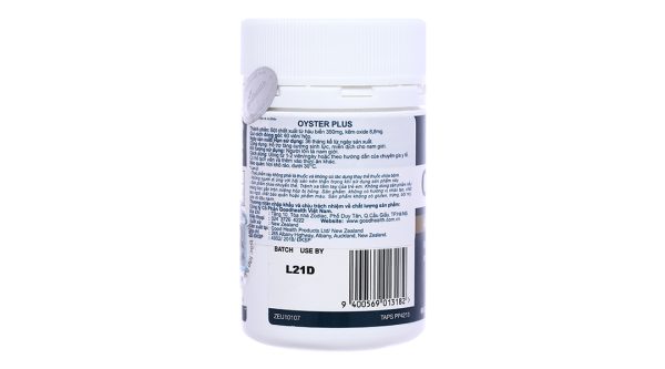 Goodhealth Oyster Plus tăng miễn dịch, sinh lực cho nam chai 60 viên