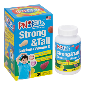 Kẹo dẻo PN Kids Strong & Tall bổ sung Canxi và Vitamin D hộp 30 viên