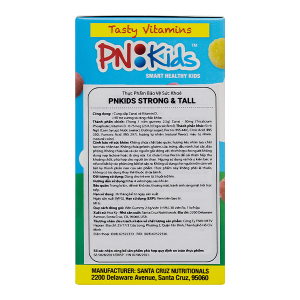 Kẹo dẻo PN Kids Strong & Tall bổ sung Canxi và Vitamin D hộp 30 viên