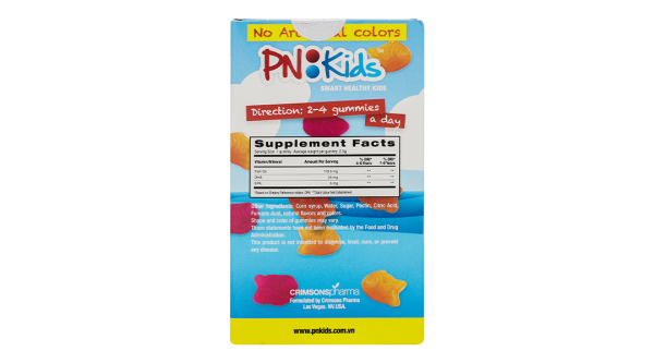 Viên nhai Dầu cá PN Kids Brain Power Omega 3 DHA bổ não lọ 30 viên
