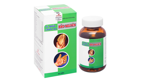 Tê nhức chân tay Bảo Nguyên hỗ trợ hoạt huyết, mạnh gân cốt hộp 90 viên