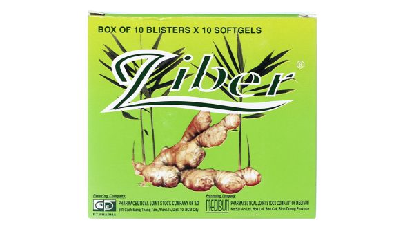 Ziber trị các chứng ho, nhức đầu, cảm mạo do lạnh (10 vỉ x 10 viên)