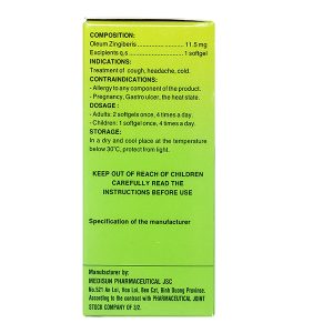 Ziber trị các chứng ho, nhức đầu, cảm mạo do lạnh (10 vỉ x 10 viên)