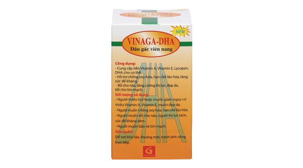 Dầu gấc Vinaga-DHA chống oxy hóa, tăng cường thị lực lọ 100 viên