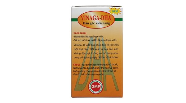 Dầu gấc Vinaga-DHA chống oxy hóa, tăng cường thị lực lọ 100 viên