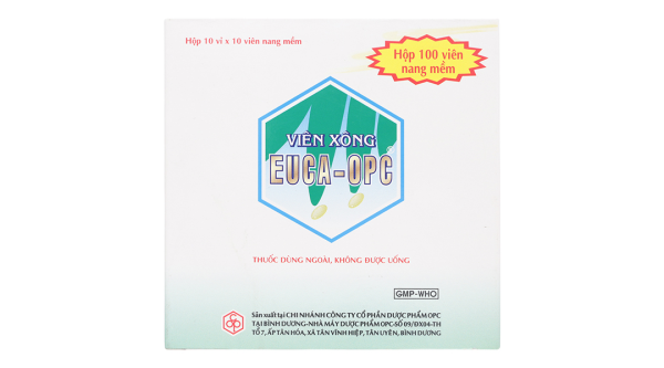 Viên xông Euca-OPC sát khuẩn hô hấp, giải cảm (10 vỉ x 10 viên)