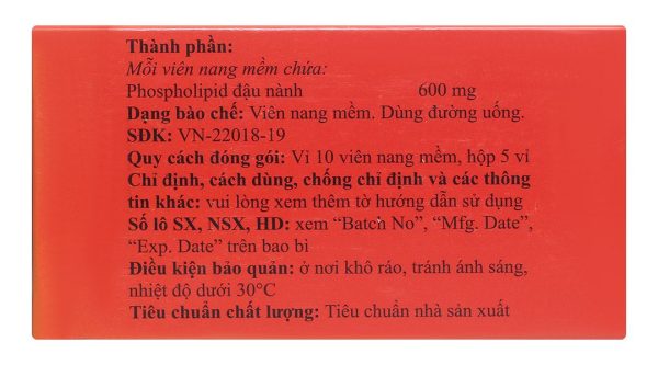 Vihacaps 600 cải thiện các triệu chứng bệnh lý gan (5 vỉ x 10 viên)
