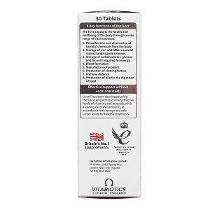 Vitabiotics Liveril hỗ trợ tăng cường chức năng gan hộp 30 viên