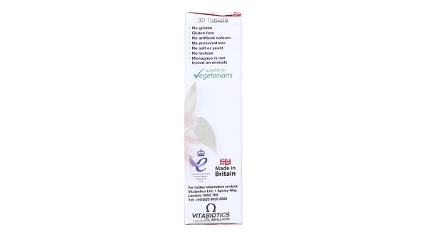 Vitabiotics Menopace Tablets hỗ trợ cân bằng nội tiết tố hộp 30 viên