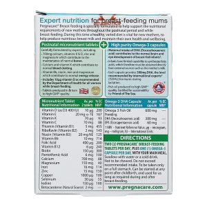 Vitabiotics Pregnacare breast-feeding bổ sung vitamin cho phụ nữ cho con bú hộp 84 viên