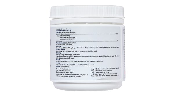 Dầu cá VitaHealth Salmon Fish Oil bổ sung omega 3, ngừa xơ vữa động mạch hộp 100 viên