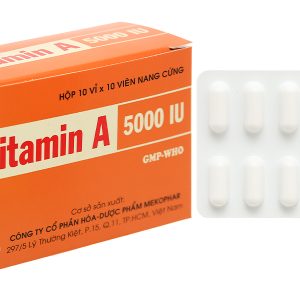 Vitamin A 5000IU phòng và trị các triệu chứng thiếu vitamin A (10 vỉ x 10 viên)