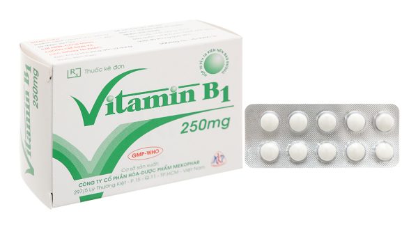 Vitamin B1 Mekophar 250mg trị các bệnh thiếu vitamin B1 (10 vỉ x 10 viên)
