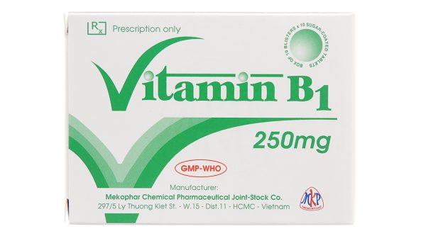 Vitamin B1 Mekophar 250mg trị các bệnh thiếu vitamin B1 (10 vỉ x 10 viên)