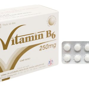 Vitamin B6 Mekophar 250mg trị thiếu máu, ngừa co giật (10 vỉ x 10 viên)